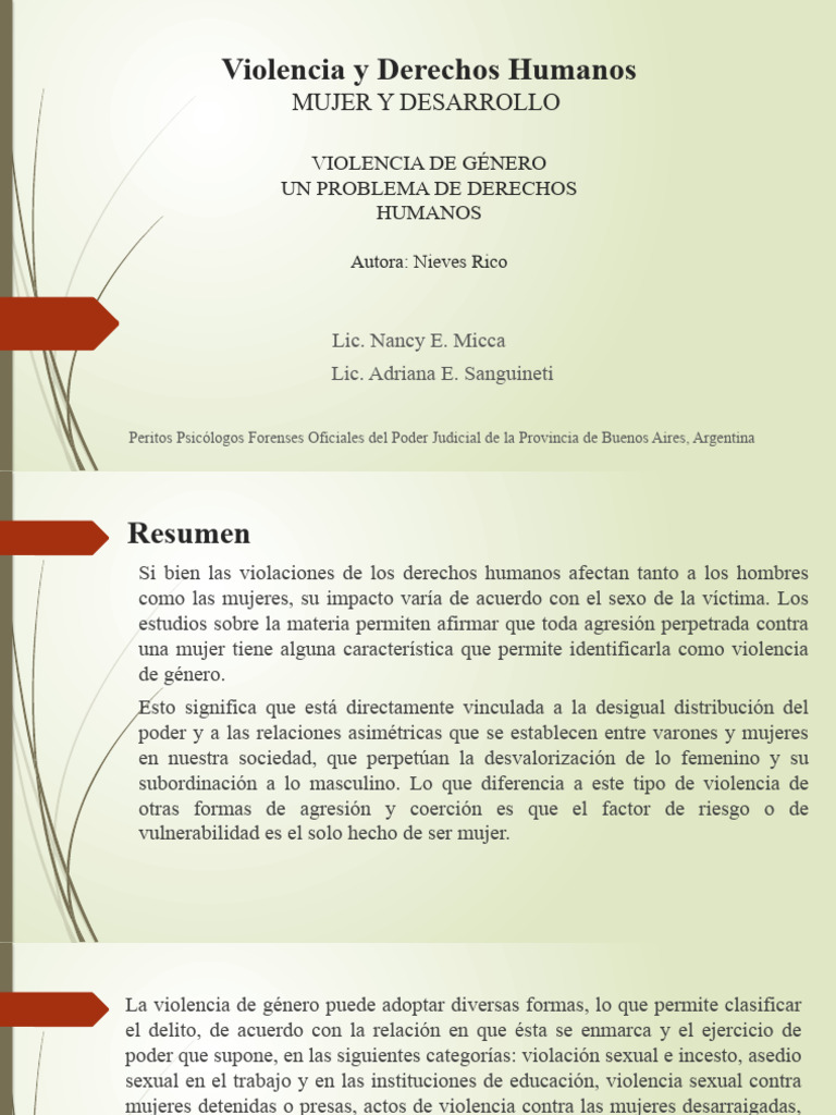 Violencia y Derechos Humanos | PDF