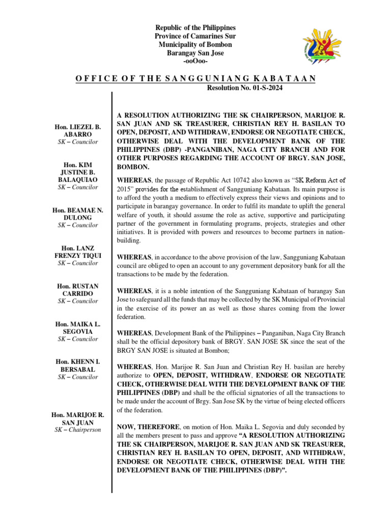 FIDELITY BOND RESOLUTION | PDF | Government