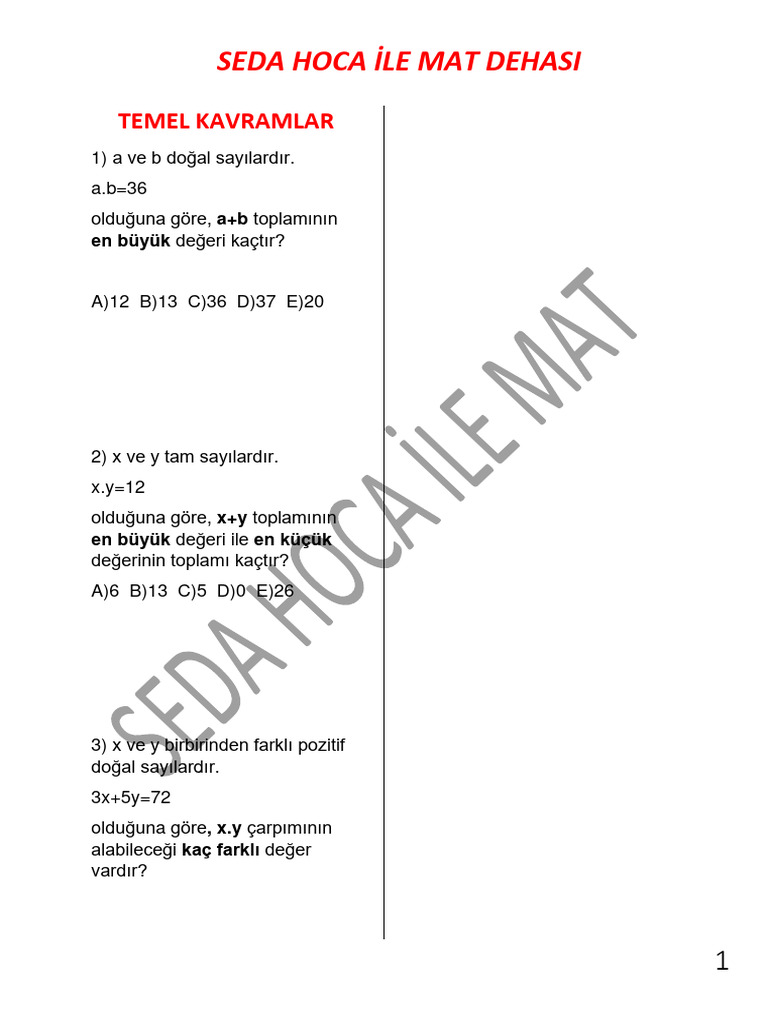 Temel Kavramlar | PDF