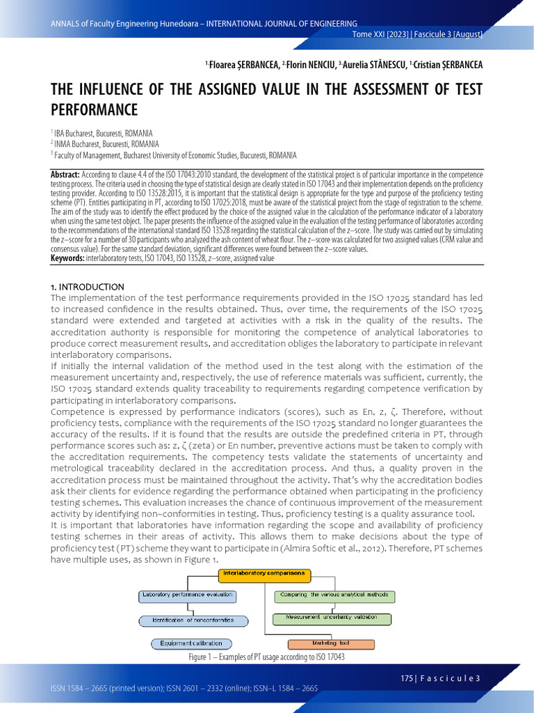 Assigned Value Impact on Test Performance | PDF | Science