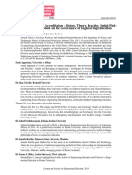 ABET & Engineering Accreditation - History, Theory, Practice: Initial Find-Ings From A National Study On The Governance of Engineering Education