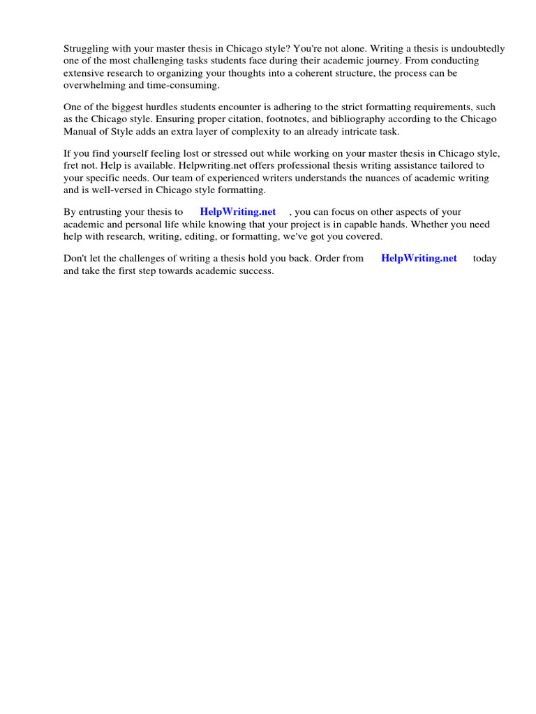 Master Thesis Chicago Style Pdf Thesis Citation