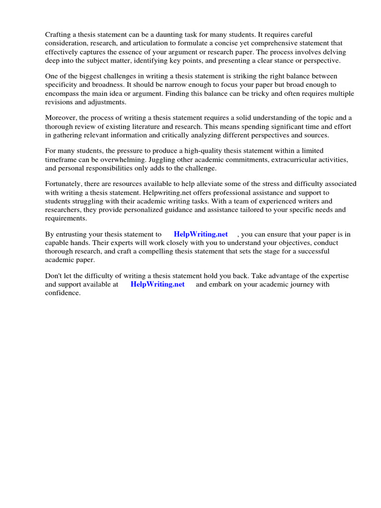 How To Make A Thesis Statement | PDF | Thesis | Essays