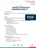 Sertifikasi Damkar D (8 - 11 November 2021) 6,5 Blended Yk