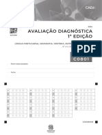 AVALIAÇÃO DIAGNÓSTICA 1ª EDIÇÃO - 8º ano do Ensino Fundamental