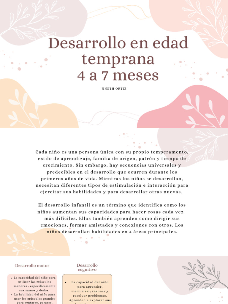 Desarrollo Infantil 4-7 Meses | PDF | Las emociones | Aprendizaje