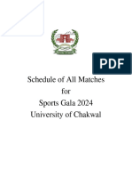 Schedule of All Games (Male) For Sports Gala 2024