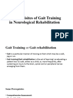 Prerequisites of Gait Training in Neurological Rehabilitation