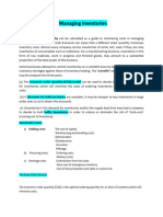 Class 4 - Managing Inventories