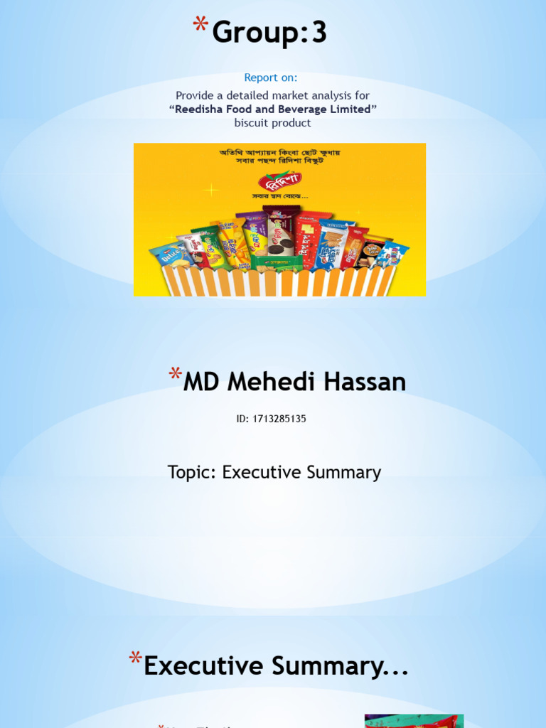 Group 3-Presentation (Reedisha Food & Bevarage Limited) | PDF | Retail ...