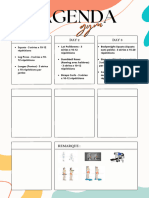 Document A4 Agenda Hebdomadaire Simple Orange Et Blanc