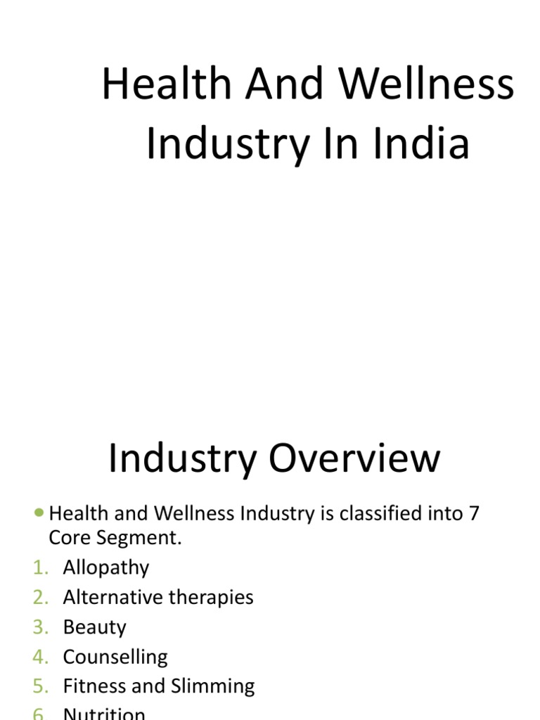 Health and Wellness Industry Overview Alternative Medicine Retail