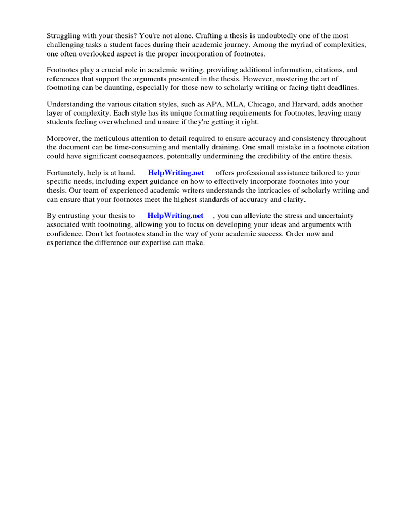 How To Put Footnote in Thesis | PDF | Note (Typography) | Citation