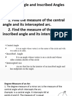 Central & Inscribed Angles 2