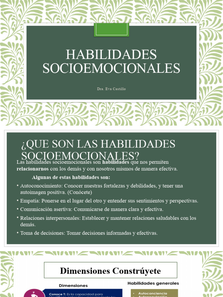 Claves para Desarrollar Habilidades Socioemocionales | PDF ...