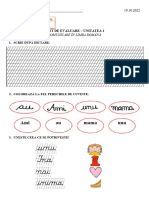 Evaluare CLR - Unitatea 1 - Universul