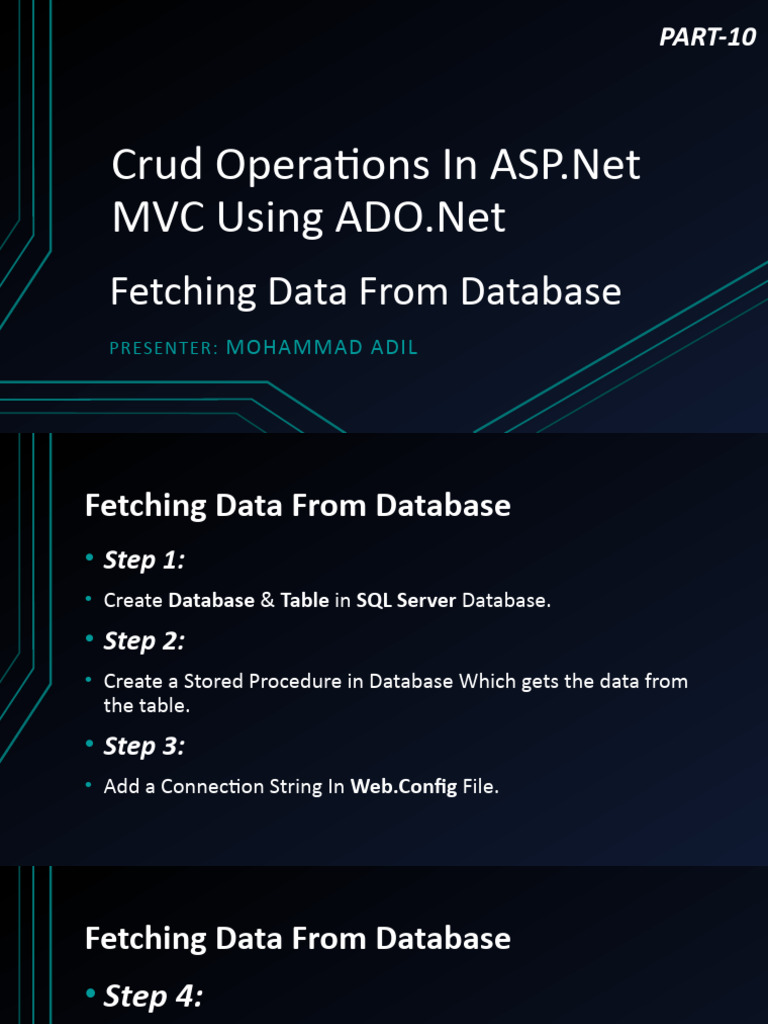 Crud Operations in ASP MVC | PDF