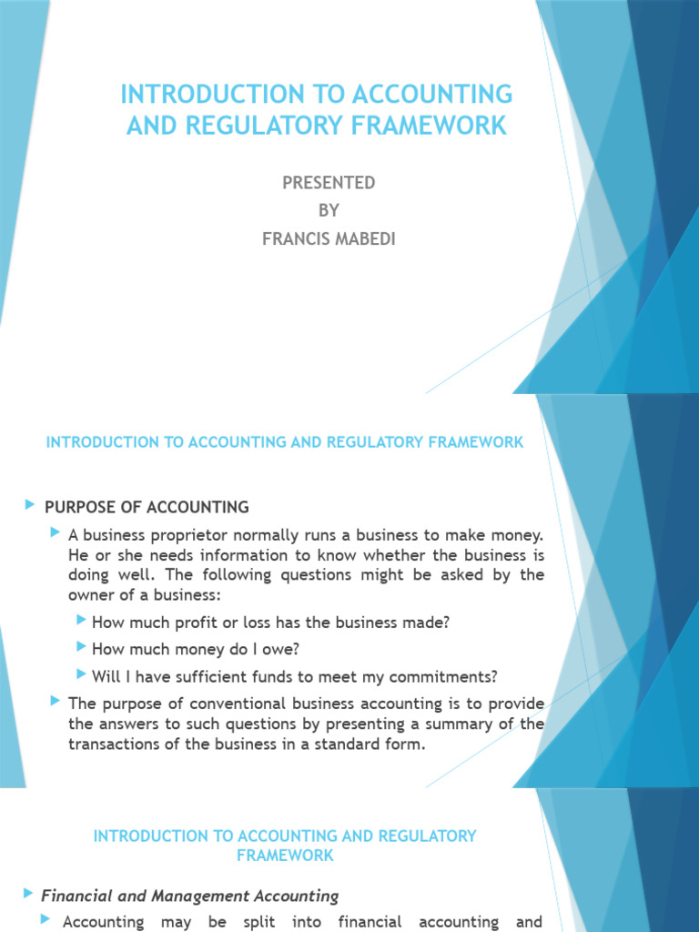 Introduction To Regulatory Framework Pdf International Financial