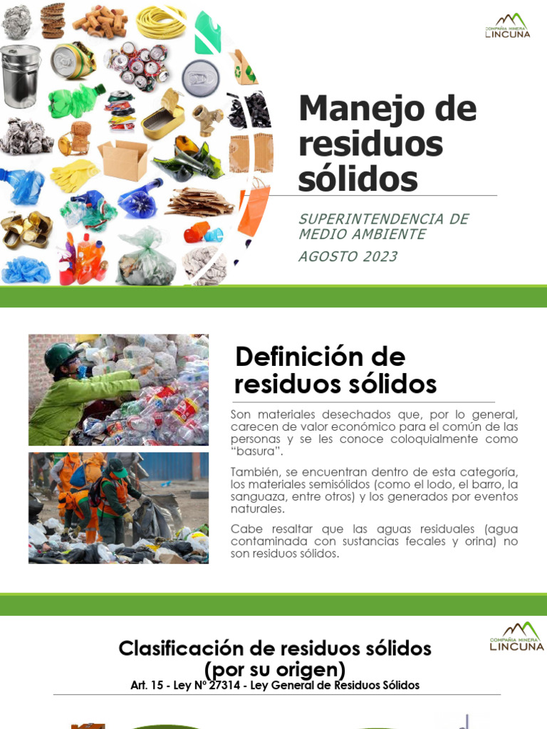 Presentacion de Medio Ambiente - Ma | PDF | Residuos | Gestión de residuos
