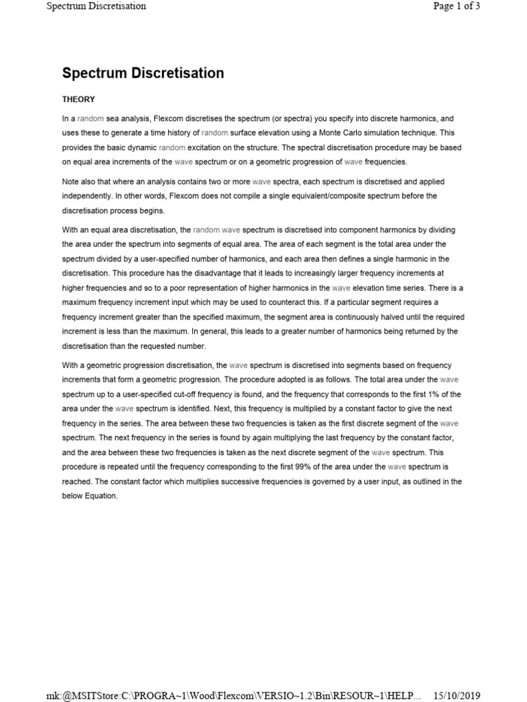Wave Spectrum Discretisation Methods | PDF | Spectral Density | Waves