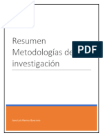 Resumen Metodologías de La Investigación