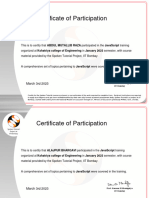 JavaScript Participant Certificate
