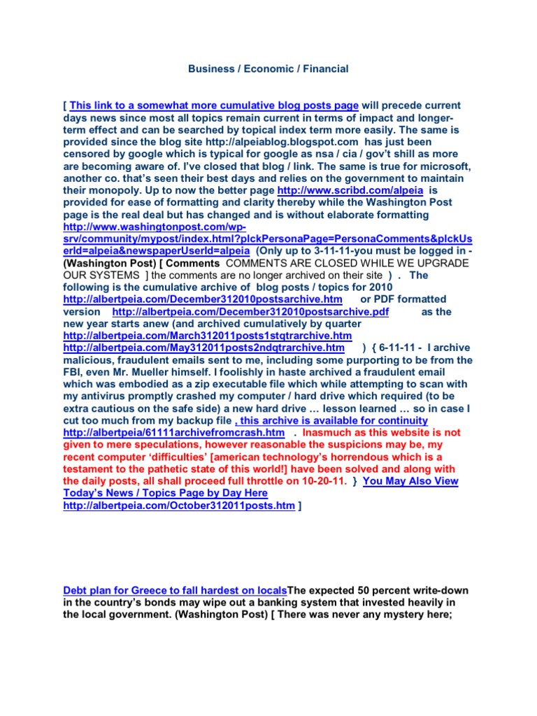 October 31, 2011 Posts | PDF | Exchange Traded Fund | Financial Crisis Of  2007–2008