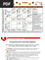 November 2011 Group Fitness Schedule