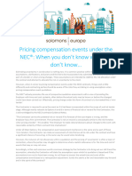 Pricing Compensation Events Under Nec3