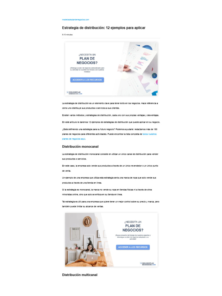 Estrategia de distribuci n 12 ejemplos para aplicar vista del