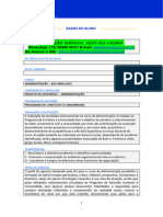 Relatório Final - Projeto de Extensão i – Administração - Programa de Contexto à Comunidade