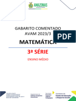 Avam 2023 - 3 - Gabarito Comentado Matemática 3 Série