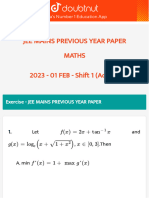 Jee Mains Previous Year Paper Class 12 Maths 2023 01 Feb Shift 1 Actual Doubtnut English Medium 2023 Web 3