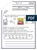 Atividade Avaliativa de Matemática 3° Bimetre