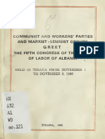 Communist Parties Greet The 5th Congress of PPSH of Albania