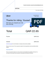 Total QAR 22.65: Thanks For Riding, Youssef