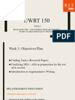 UWRT 150 Week 3