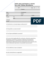 1 - Questionário para Pacientes Toxina Botulínica (Modelo)