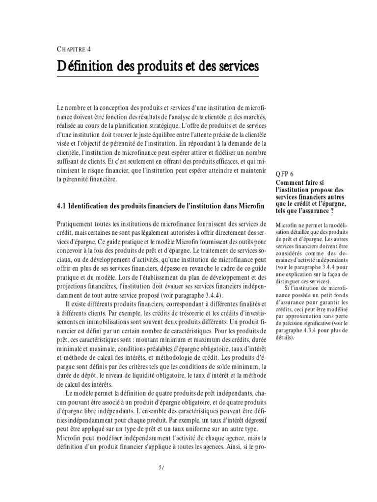 Définition des produits financiers en MF | PDF