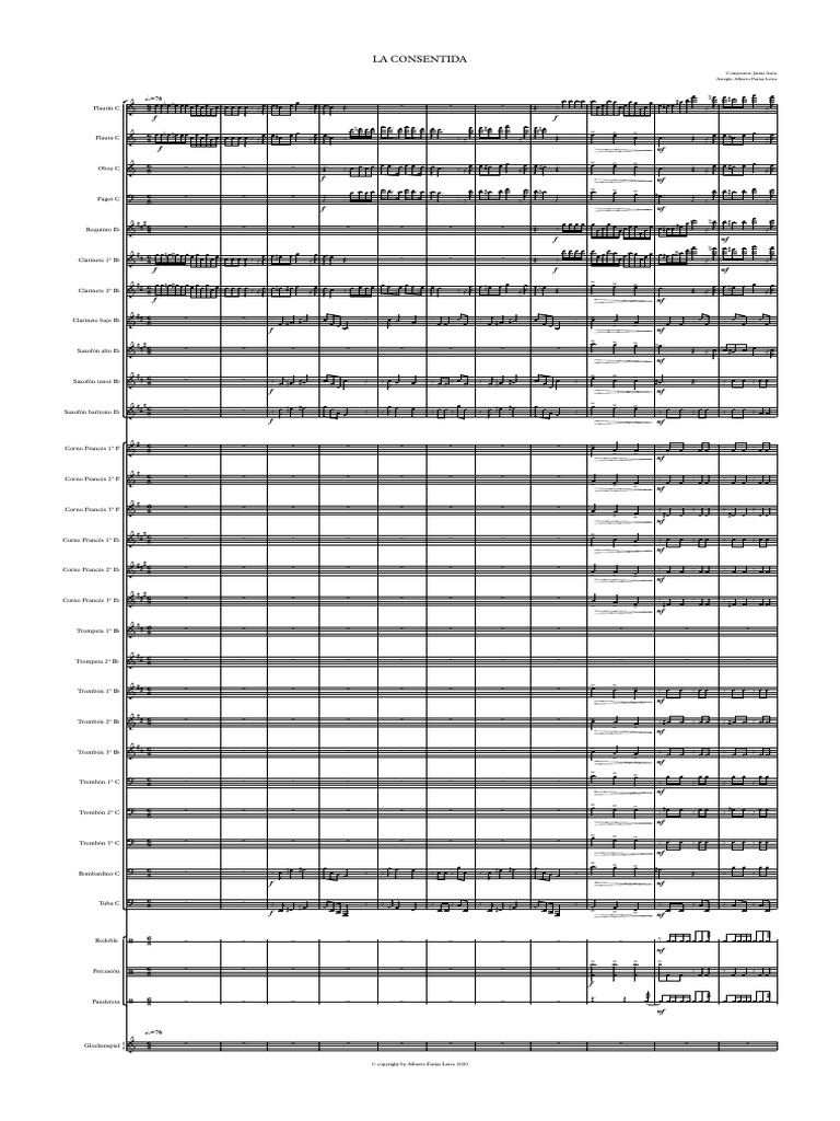 La Consentida - Partitura y Partes | PDF