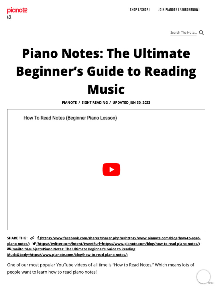 Beginner's Guide to Piano Notes | PDF | Clef | Notation