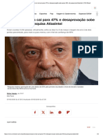Aprovação A Lula Cai para 47, Diz Pesquisa AtlasIntel - CNN Brasil