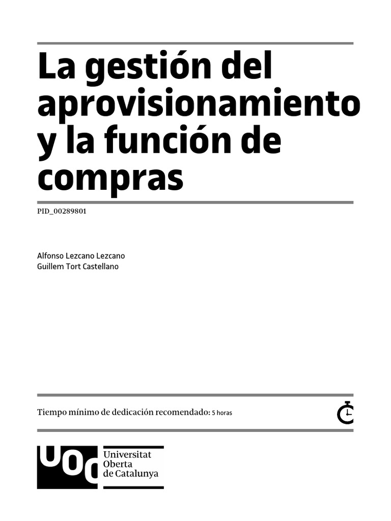 Gestión de Aprovisionamiento y Compras | PDF | Obtención | Inventario