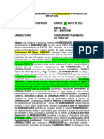 Minuta Contrato de Arrendamiento Local Comercial - Parqueadero Mayo 2023