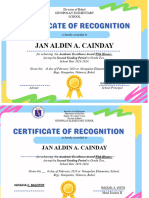 Award Certificates SY 2022 2023