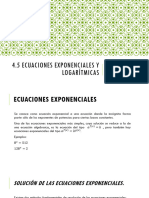 4.5 Ecuaciones Exponenciales y Logaritmicas