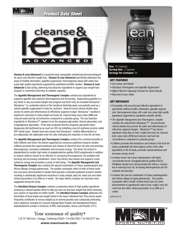 Cleanse and Lean Advanced PDF Adipocyte Appetite