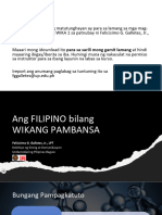 Lektura 1 - Ang Filipino Bilang Wikang Pambansa