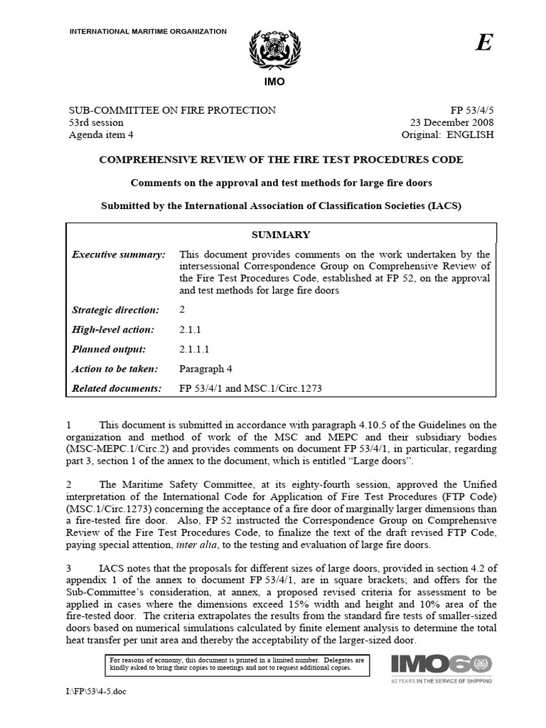 Review of Fire Test Procedures Code | PDF | Heat Transfer | Heat