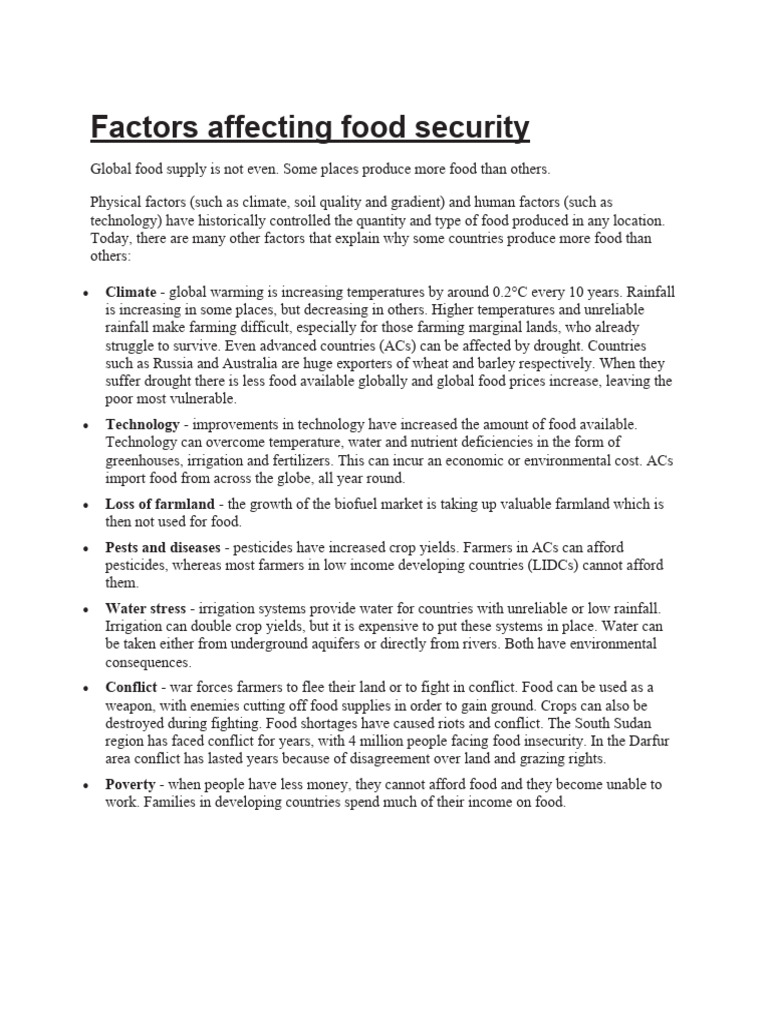 Global Food Security Pdf Agriculture Food Security